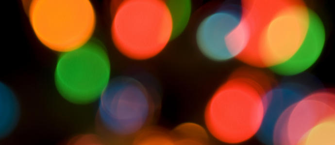 colourful bokeh light effect created in camera